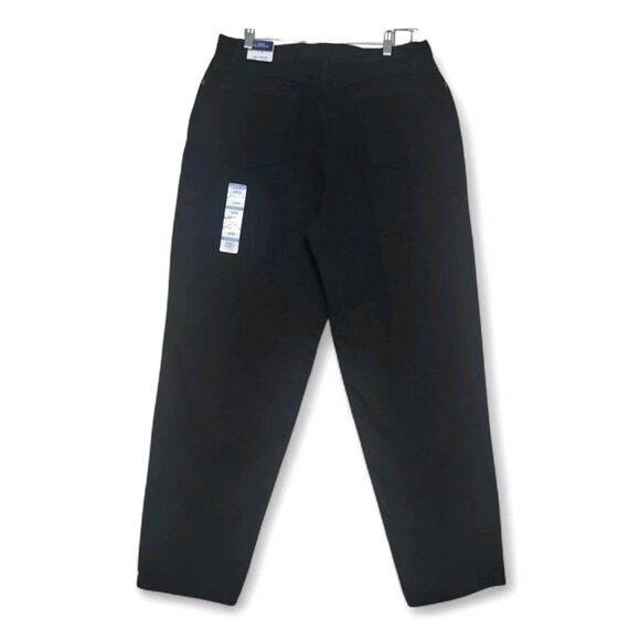 Faded Glory Womens Relaxed Fit  Black Jeans 18W New Rigid Denim Tapered 90s High - Picture 5 of 11